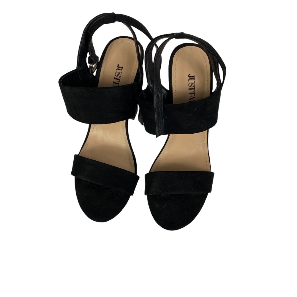 Just fab Slingback Sandal Perenna block heels size 7